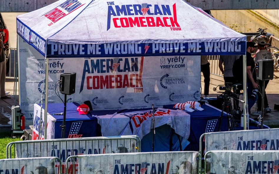 Charlie Kirk został postrzelony podczas wystąpienia na Uniwersytecie Utah Valley w Orem w stanie Uta