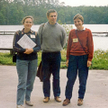 Bachotek, zapewne czerwiec 1989 Małgorzata Jeziorska, Joachim Sauer i Angela Merkel