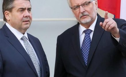 Sigmar Gabriel i Witold Waszczykowski wczoraj w warszawskich Łazienkach