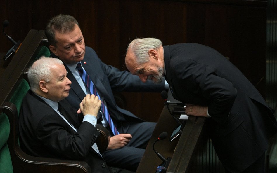 Jarosław Kaczyński w sejmowych ławach