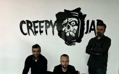 Krzysztof Kwiatek, prezes oraz Tomasz Soból i Krzysztof Sałek, członkowie zarządu Creepy Jar