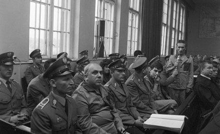 Proces Zdzisława Marchwickiego - Wampira z Zagłębia. Nz. brat Zdzisława Marchwickiego , Jan Marchwic