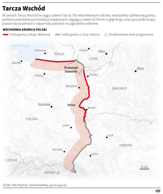 Tarcza Wschód ma powstać w ciągu trzech lat