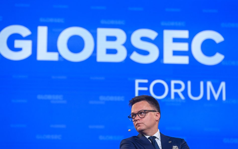 Szymon Hołownia jako jedyny reprezentował najwyższe władze państwowe na forum GlobSec