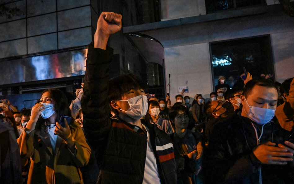 Protest antyrządowy w Pekinie