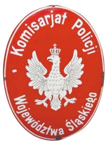 Od 8 tys. zł licytowany będzie przedwojenny szyld komisariatu policji.