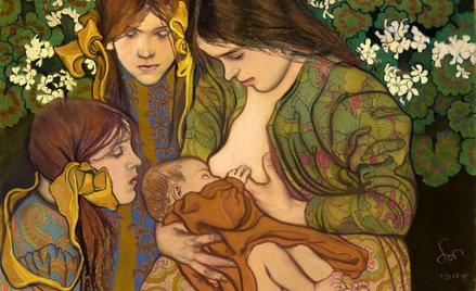 Macierzyństwo, 1905 pastel, papier; 58,8 x 91,0 cm