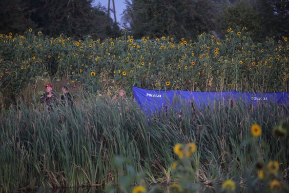 Miejsce znalezienia rosyjskiego drona w miejscowości Korsze