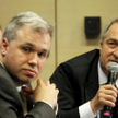 Od prawej: Krzysztof Niemiec, wiceprezes Track Tec; Andrzej Wojciechowski, wiceprezes PKP PLK; Macie