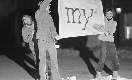 „Europa”, akcja, Warszawa, listopad 1976, fot. Stefan Okołowicz © Akademia Ruchu