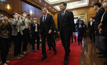 Szefowie dyplomacji USA i Chin - Antony Blinken i Qin Gang