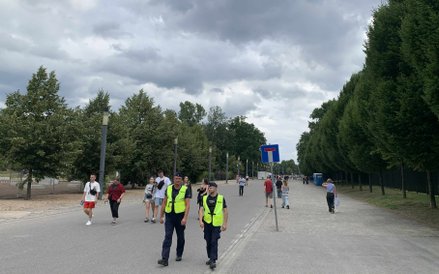 Policja pilnowała porządku i bezpieczeństwa przed wydarzeniem