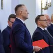 Prezydent RP Karol Nawrocki (2L) podczas wręczania nominacji w Pałacu Prezydenckim w Warszawie