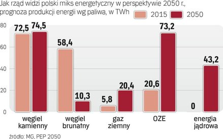 Podstawą miksu energetycznego będzie węgiel