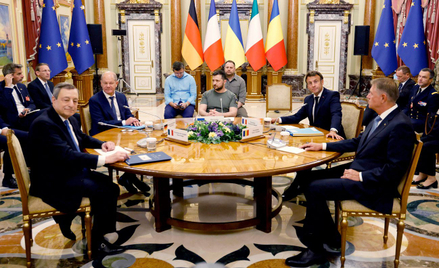Przywódcy Włoch, Niemiec, Francji i Rumunii przekonywali prezydenta Zełenskiego, że może liczyć na i