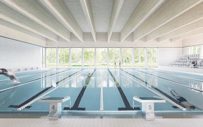 Tak będzie się prezentował głowny basen na Ostródzkiej