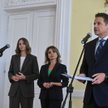 Rafał Trzaskowski oraz nowe wiceprezydentki stolicy Magdalena Młochowska i Izabela Marcewicz-Jendrys