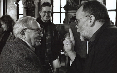 Tadeusz Różewicz i Eugeniusz Get-Stankiewicz na fotografii Janusza Stankiewicza