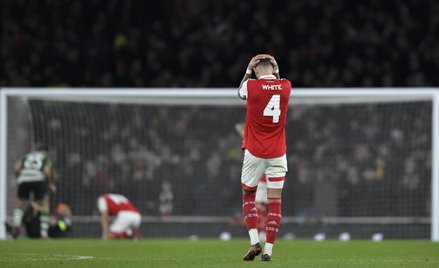 Ben White (Arsenal Londyn) w czasie meczu ze Sportingiem