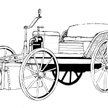 Pierwszy samochód (z napędem parowym) skonstruowany przez Polaka, Józefa Bożka. Rysunek Andrzej Ziel
