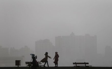 18 stycznia, Autonomia Palestyńska. Burza piaskowa w Gazie.