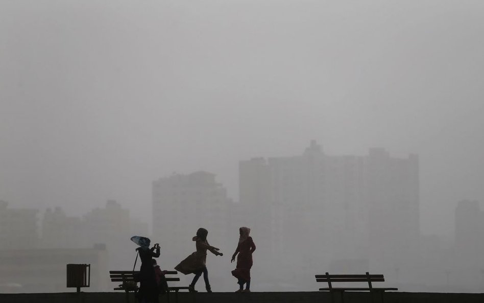 18 stycznia, Autonomia Palestyńska. Burza piaskowa w Gazie.