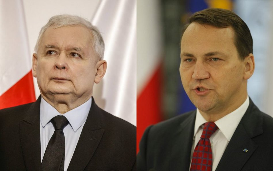 Jarosław Kaczyński, Radosław Sikorski