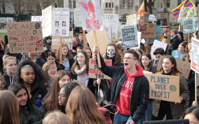 Młodzieżowy strajk klimatyczny w Wielkiej Brytanii w 2019 roku.