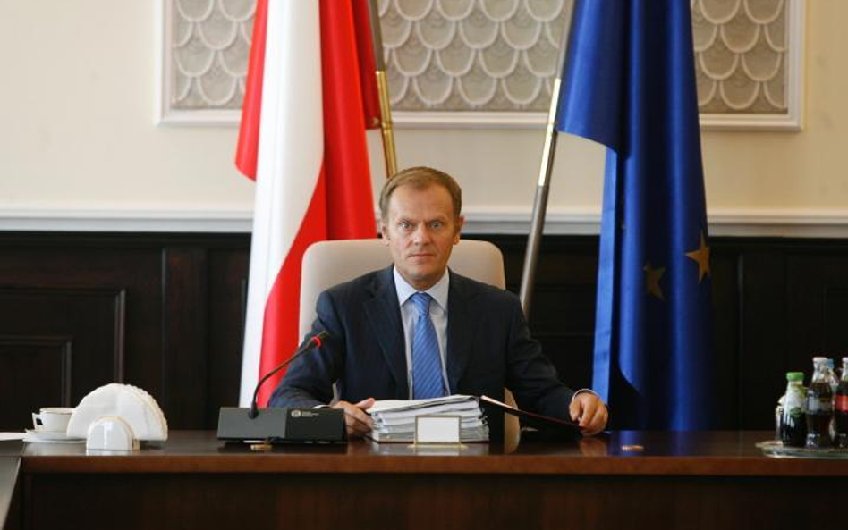 Donald Tusk podczas posiedzenia rządu