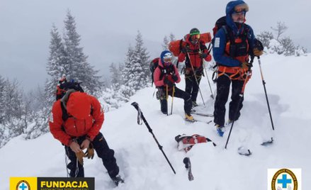 Lawiny śnieżne zeszły w dwóch różnych miejscach w Tatrach. Ratownicy TOPR najpierw działali w Dolini