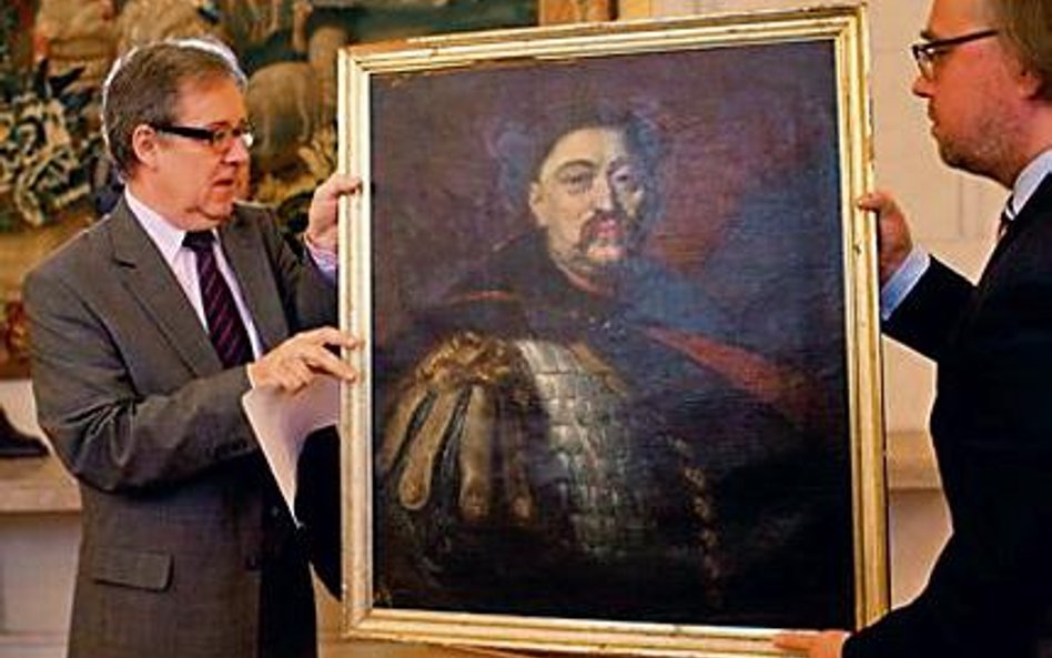Odzyskany portret króla Jana III Sobieskiego wczoraj pokazano w MSZ