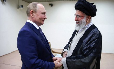 Władimir Putin i przywódca Iranu Ali Chamenei