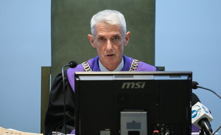 Sędzia Michał Laskowski na sali Sądu Najwyższego