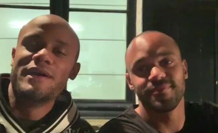 Synowie Pierre'a Kompany'ego - po lewej Vincent Kompany