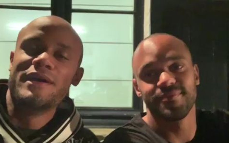 Synowie Pierre'a Kompany'ego - po lewej Vincent Kompany