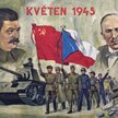 Czeska karta propagandowa z wizerunkami Józefa Stalina i prezydenta Edvarda Beneša