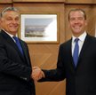 Viktor Orban i Dmitrij Miedwiediew, zdjęcie ze spotkania w 2015 roku