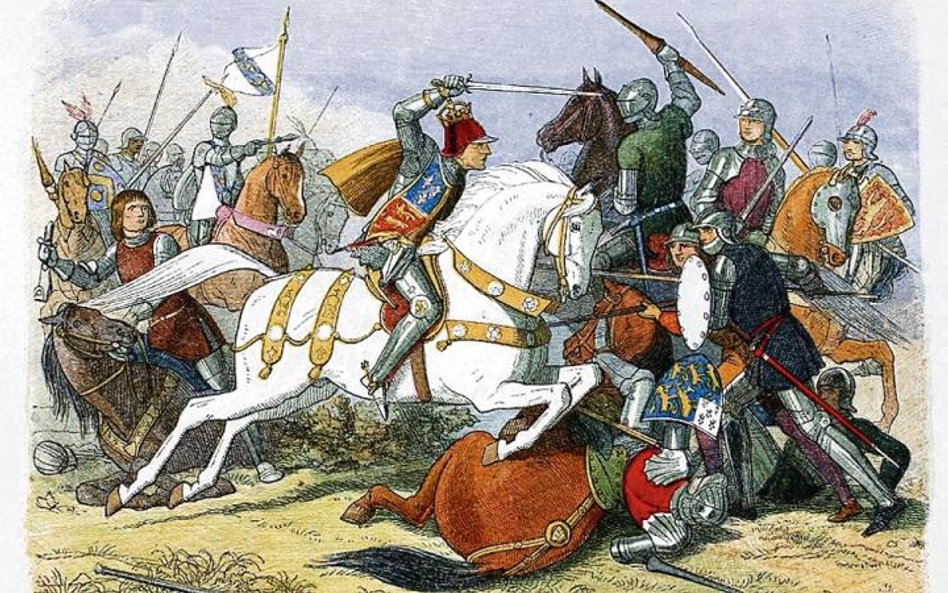 Ryszard III w bitwie pod Bosworth – rycina z XIX wieku
