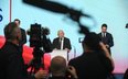 Jarosław Kaczyński w czasie poniedziałkowej konferencji prasowej