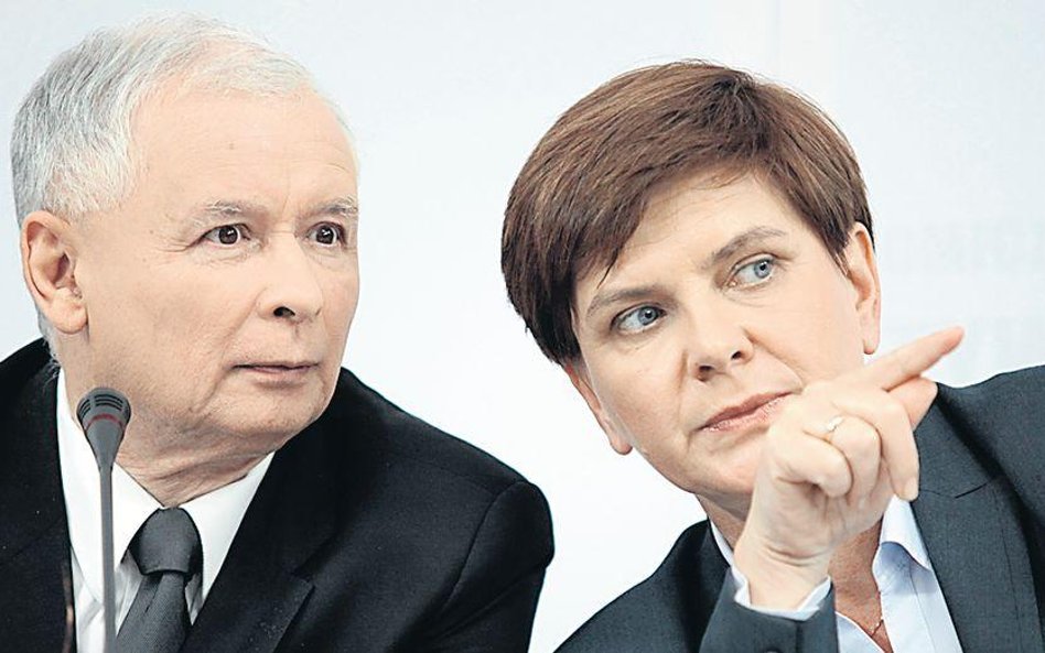 Jarosław Kaczyński i Beata Szydło