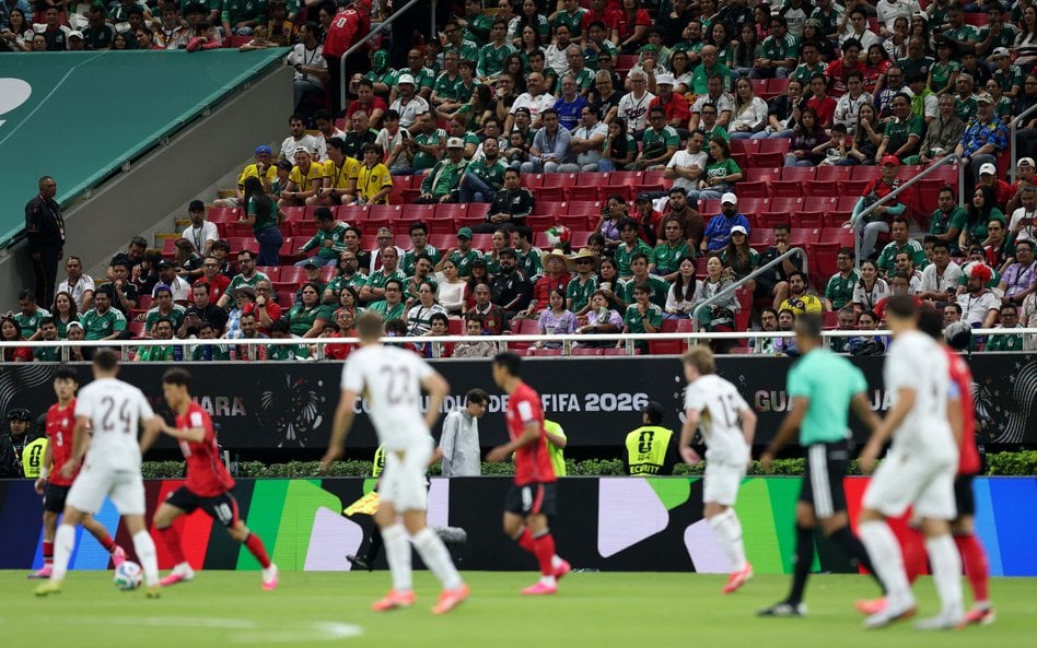 Na stadionie w Guadalajarze widać było puste miejsca w czasie meczu Korei Południowej z Czechami