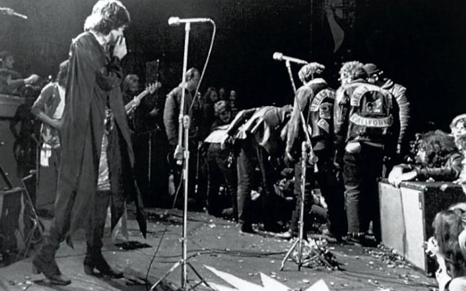 The Rolling Stones (na zdjęciu po lewej) w 1970 r. w Altamont jako ochronę wynajęli członków motocyk