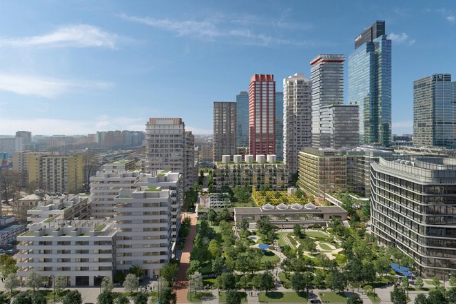 Po drugiej stronie Towarowej rzeczywistość zmienia się jeszcze szybciej – w miejscu Placu Świętego K