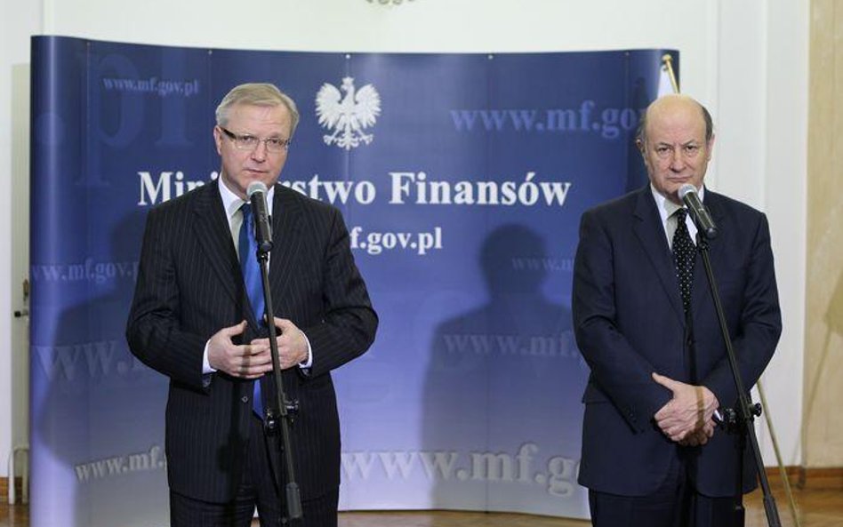 Rehn i Rostowski obiecują plan obniżki deficytu