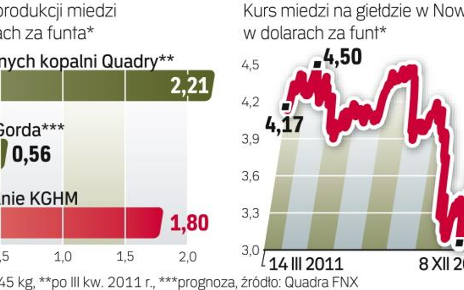 Atrakcyjność Quadry to nowe projekty górnicze, które pozwolą całej grupie KGHM wykazywać niższe kosz