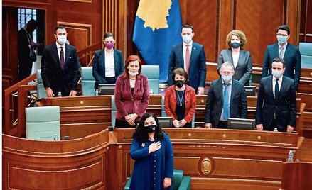 Vjosa Osmani po wyborze na prezydenta 4 marca