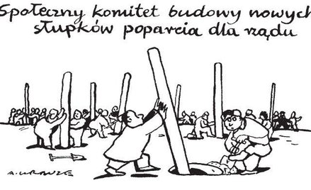 Komentarz rysunkowy. Słupki poparcia