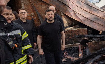 Wołodymyr Zełenski w Ławrze Peczerskiej