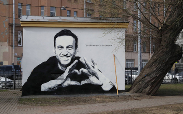 Mural przedstawiający Aleksieja Nawalnego
