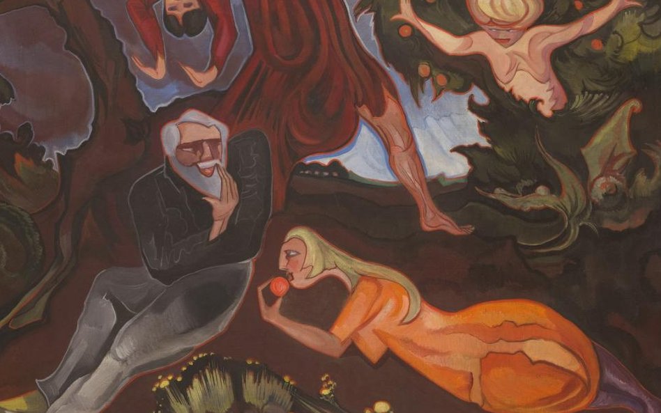 Kuszenie św. Antoniego, Olej na płótnie, 74,5 x 90 cm, z kolekcji Muzeum Narodowego w Krakowie